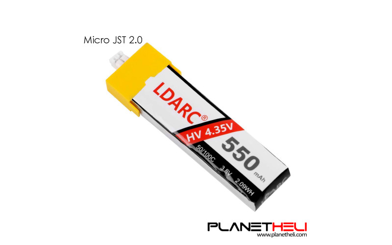 LDARC 550mAh 3.8V 50C LiHV LiPo Battery PH2.0 Plug